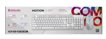 Комплект проводной (клавиатура+мышь) Defender Motion C-977 White