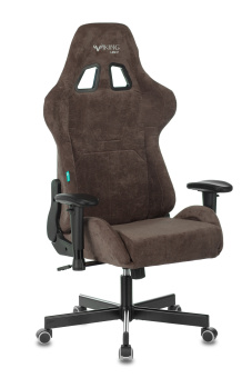 Кресло Zombie VIKING KNIGHT Fabric (ткань, мех. качания, крест. металл, до 150 кг) Коричневый