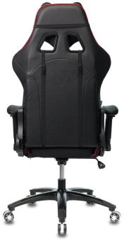 Кресло Zombie VIKING 4 AERO (текстиль/эко.кожа, мех. качания, крест. пластик, до 120 кг) Черно-красный