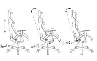 Кресло ZOMBIE GAME PENTA (эко.кожа с подголов, крест. пластик, до 120 кг) Черный/красный