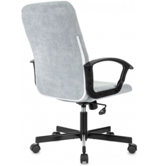 Кресло Бюрократ Triest Fabric (ткань, мех. качания, крест. металл, до 120 кг) серо-голубой