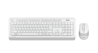 Комплект беспроводной (клавиатура+мышь) A4Tech Fstyler FG1010S Wireless белый/серый