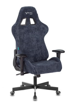 Кресло Zombie VIKING KNIGHT Fabric (ткань, мех. качания, крест. металл, до 150 кг) Синий