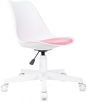 Кресло Бюрократ CH-W333 (ткань, без мех. качания, крест. пластик, до 100 кг) Розовый