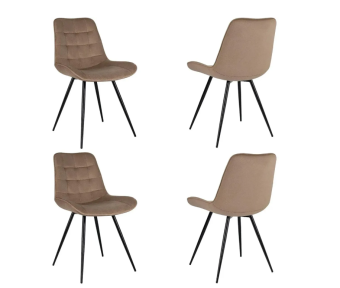 Кресло Бюрократ CH-K2_4 комплект 4шт св.коричневый Holland 65 металл черный на ножках