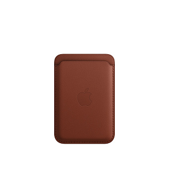 Кожаный кошелек для смартфона Apple iPhone Leather Wallet with Magsafe Umber (оливковый)