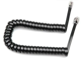 Кабель телефонный PREMIER Шнур витой трубочный 2м, черный