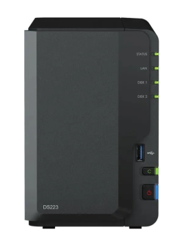 Сетевое хранилище 2-Bay Synology DS223 Black
