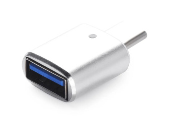 Переходник–адаптер USB-C (m)  --  USB-A (f), iNeez (OTG) Silver