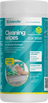 Салфетки Defender CLN 30320 Optima для экранов 100 шт.