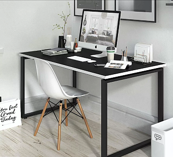 Стол компьютерный MaDXRacer KING LK15 "1520х820х750" черный, белая кромка