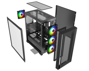 Корпус Powercase ByteFlow ARGB ATX Black