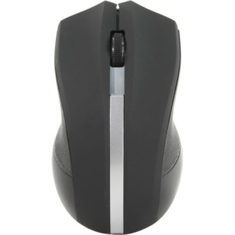 Мышь беспроводная Оклик 615MW черный/серебристый