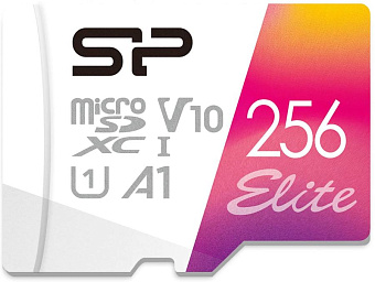 Карта памяти microSD 256Gb Silicon Power Elite A1 UHS-I U1 microSDXC CLASS 10 + адаптер SD