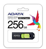 Флешка 256Gb ADATA UC300 USB3.2 Type-C черный/зеленый