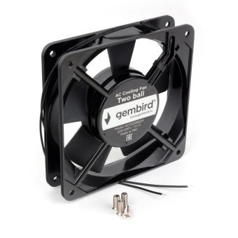 Вентилятор для корпуса 120mm Gembird AC12025B22H (2-pin, 120x120x25мм, AC, 220 B, подшипник, провод 30 см)