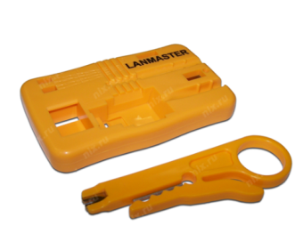 Монтажный инструмент Lanmaster LAN-OK-FIX Монтажная площадка для кейстоунов с инструментом для разделки кабеля