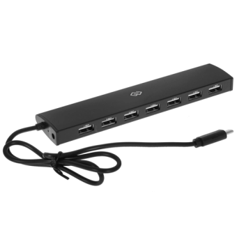 Концентратор USB-C - 7-port USB2.0, Digma HUB-7U2.0-UC-B, черный