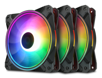 Комплект вентиляторов DEEPCOOL CF120 PLUS 3 IN 1 ARGB Black