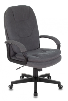 Кресло Бюрократ CH-868N Fabric (ткань, мех. качания, крест. пластик, до 120 кг) Серый