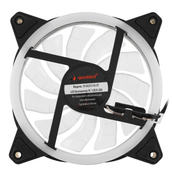 Вентилятор для корпуса 120mm Gembird D12025S12L-CF Led Black