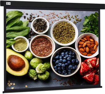 Экран для проектора Cactus 187x332см Wallscreen CS-PSW-187X332-BK 16:9 настенно-потолочный рулонный черный