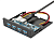 Концентратор 4-port USB3.0 в 3.5" отсек, Gembird FP3.5-USB3-4A