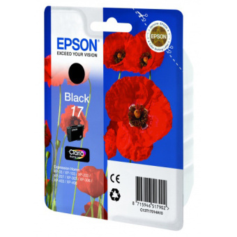 Картридж струйный EPSON T1701 17 для Epson XP-33/103/203/207/303/306/403/406, чёрный