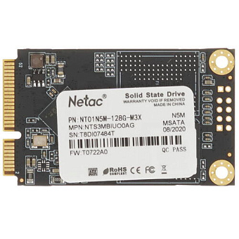 Накопитель SSD mSATA .128Gb Netac N5M Series (SATA, 510/440 Мбайт/сек)