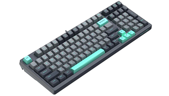 Клавиатура проводная A4Tech FS300 Fstyler (механическая, подсветка, 1.8 м) PANDA ROCK черно-серый