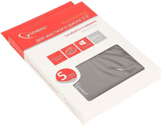 Внешний контейнер USB3.0 -> SATA 2.5", Gembird EE2-U3S-2-BL, алюминий, чёрный