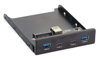 Концентратор 2-port USB3.0 + 2-port TypeC в 3.5" отсек, Exegate EX280448RUS
