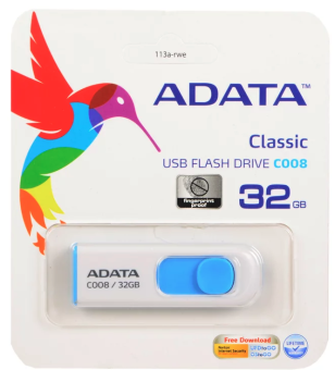 Флешка 32Gb ADATA [C008] USB белый-синий