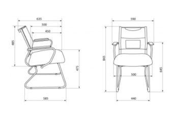Кресло Бюрократ CH Balance-Av черный Elastic-102 TW-11 сетка/ткань полозья металл черный