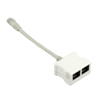 Сетевой разветвитель Cablexpert NCA-SP-01A RJ-45 (UTP*1 порт (разъем) - > 2*UTP порта (розетка)) - д