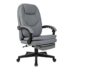 Кресло Бюрократ CH-868N-F (эко.кожа, мех.качания, крест.пластик, до 120 кг, подст. для ног) Серый