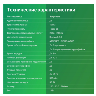 Наушники беспроводные Digma BT-15 Bluetooth, черный/серый