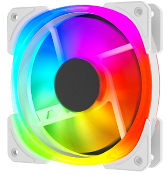 Вентилятор для корпуса 140mm Powercase (CM21-14W ARGB) PWM 4-pin + ARGB White