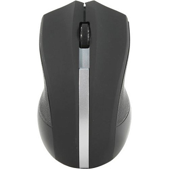 Мышь беспроводная Оклик 615MW черный/серебристый