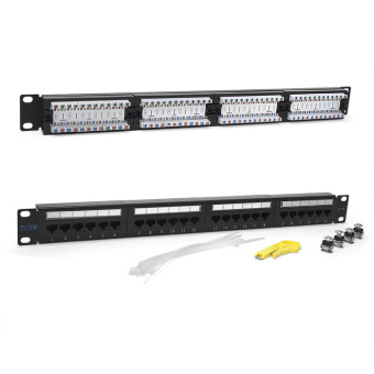 Патч-панель 24 port UTP 6, RJ45, 19" 1U, Lanmaster