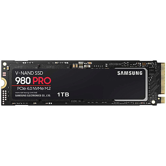 Накопитель SSD M.2 1Tb Samsung 980 PRO (PCI-E 4.0 x4, 7000/5000 Мбайт/сек, с радиатором)