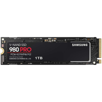 Накопитель SSD M.2 1Tb Samsung 980 PRO (PCI-E 4.0 x4, 7000/5000 Мбайт/сек, с радиатором)