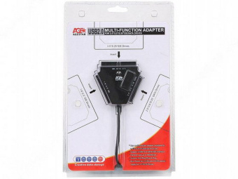 Кабель-переходник USB-A (m) < - > SATA/IDE, AgeStar FUBCP2 (блок питания)