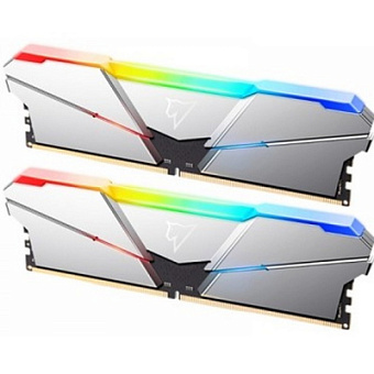 Модуль памяти DDR5 32Gb 5600MHz Netac RGB CL40 Silver (Kit of 2)