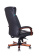 Кресло Бюрократ T-9922 WALNUT (кожа, мех. качания, крест. металл/дерево, до 200 кг) Черный