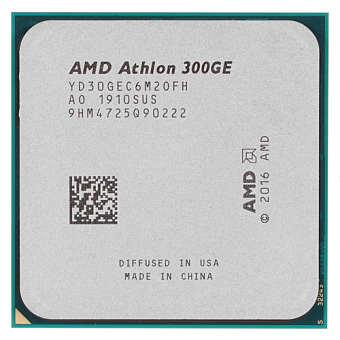 Процессор Socket-AM4 AMD Athlon 300GE (3.4/4Mb/35W/Vega 3/2C4T) OEM