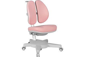 Кресло Cactus CS-CHR-3604PK (эргономичное, детское, серая пластиковая крестовина) розовый