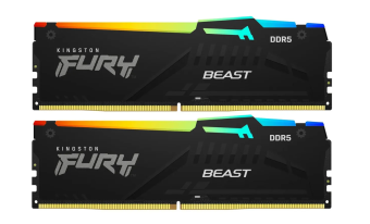 Модуль памяти DDR5 16Gb 5200MHz Kingston Fury Beast Black RGB CL40 (Kit of 2)