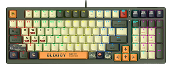 Клавиатура проводная A4Tech Bloody S98 Aviator (маханика Bloody BLMS, RGB) + 12 шт красных BLMS свитчей