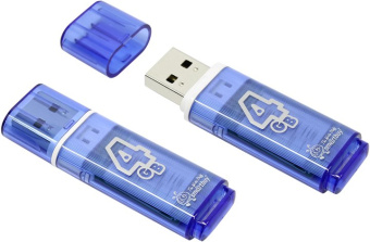 Флешка 4Gb SmartBuy Glossy Blue